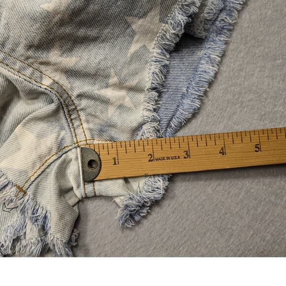 Re-Generation Shorts Womens Large Light Denim Stars Sustainable Y2K - Picture 8 of 11